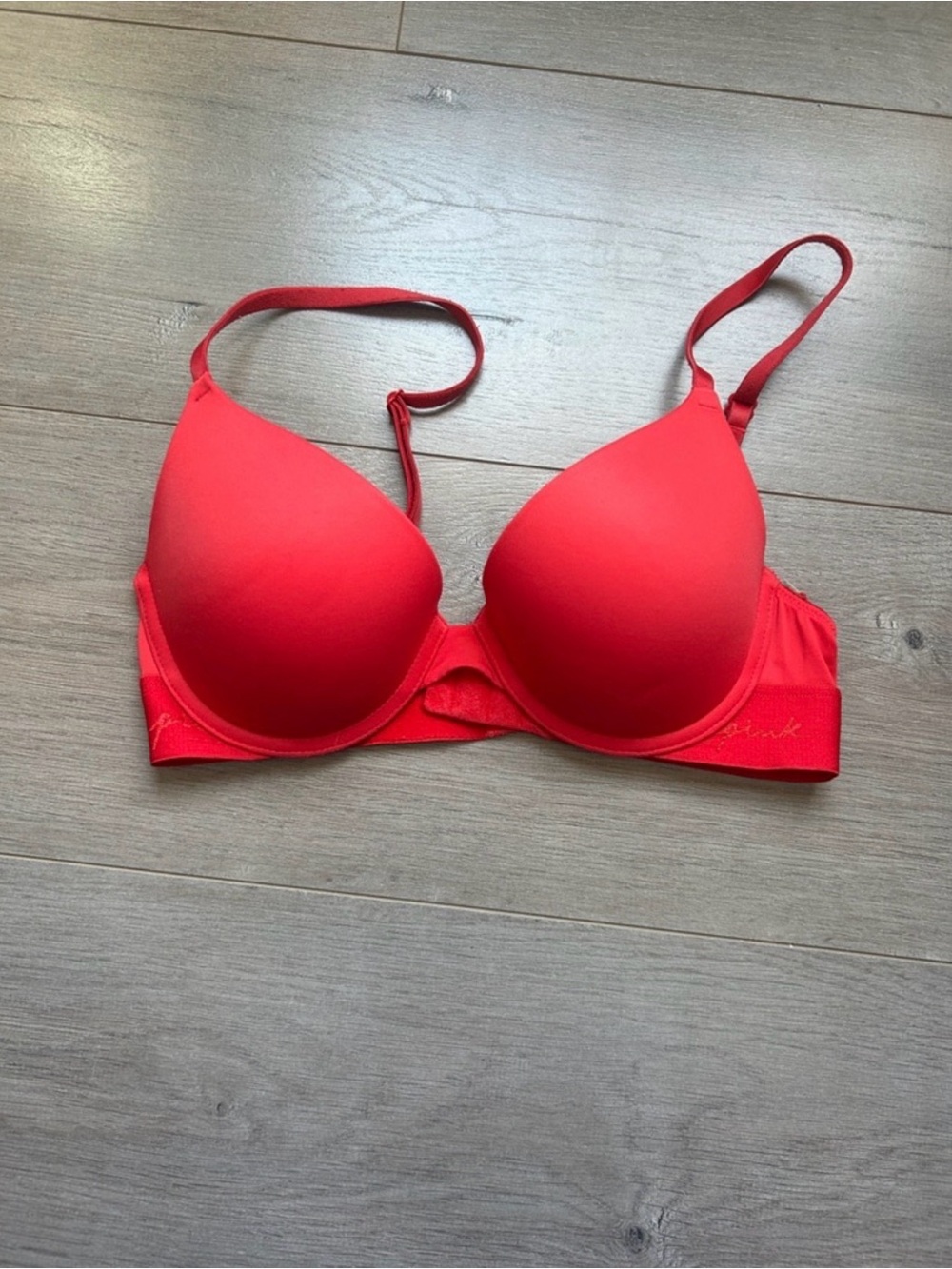 Pink red push-up bra 32C